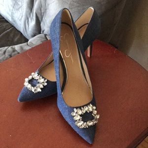 Brand new Jessica Simpson denim pumps